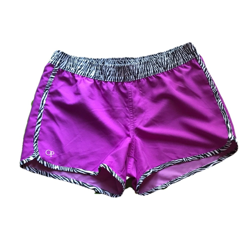 OP Big Girls Board Shorts Purple/Zebra - Kids